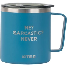 Термокухоль Kite Me Sarcastic Never 400 мл синій (k22-379-02-1): Тип Термокружка