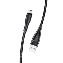 Кабель Usams USB Cable to microUSB Braided Data and Charging 3m Black (US-SJ399): Тип USB-C - microUSB