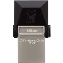 USB-флешка Kingston 16GB DataTraveler MicroDuo USB 3.0/microUSB Black/Silver (DTDUO3/16GB): Стандарт USB USB 3.0