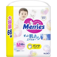 Трусики-подгузники Merries размер M 6-11 кг 66 шт (4901301419019): Тип Подгузники-трусики