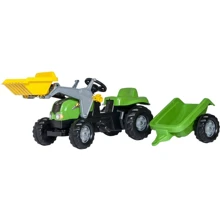 Трактор с прицепом и ковшом Rolly Toys rollyKid-X Зелёно-жёлтый (023134): Вид трактор