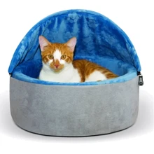 Лежак-будиночок для котів K&H Pet Products Kitty Hooded самозігріваючий 40.5х40.5х32 см (2996): undefined undefined