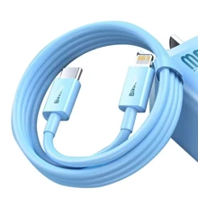 Кабель Baseus Cable USB-C to Lightning Superior Series Fast Charging Data 20W 1m Blue (CAYS001903): Тип USB-C - Lightning
