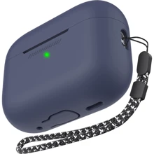 Чехол для наушников AhaStyle Silicone Case with strap Midnight Blue (X003E41MYN) for Apple AirPods Pro 2: undefined undefined