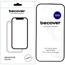 Защитное стекло для iPhone BeCover Tempered Glass 10D Black for iPhone 15 Plus (711330): Тип защиты экрана на экран