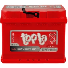 Topla 6СТ-66 АзЕ Energy Euro (TST-E66-0): Ёмкость, Ач 66
