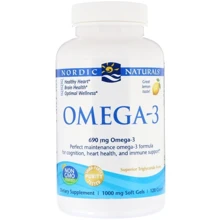 Nordic Naturals Omega-3 690 mg Очищений риб'ячий жир зі смаком лимона 120 гелевих капсул: Тип Омега 3