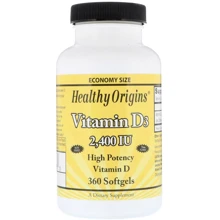 Healthy Origins Vitamin D3 2,400 IU 360 Softgels Витамин D3: Тип Витамин D