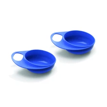 Тарілка для годування Nuvita Easy Eating глибока 2шт. Синя (NV8431Blue): Матеріал пластик