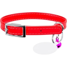 Ошейник Waudog Glamour с QR паспортом для котов кожаный красный 9 мм (32483): undefined undefined