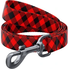 Поводок WAUDOG Nylon, рисунок "Шотландка красная" 15 мм 122 см разноцветный (4850): Тип Поводок