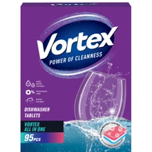 Набор таблеток Vortex all in 1 для посудомоечных машин 95 шт.+95 шт. : Тип средства Таблетки