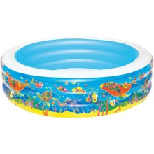 Басейн Bestway 51122 детский, круглый, 3 кольца, 196-53 см., рем компл., 700 л.,: undefined undefined