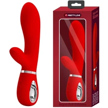 Вибратор с мягкой головкой и клиторальной стимуляцией LYBAILE Pretty Love Thomas USB Red (BI-014621-2): Для кого Для женщин