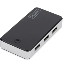 Адаптер Digitus Adapter USB to 4хUSB Black (DA-70231): Колір черный