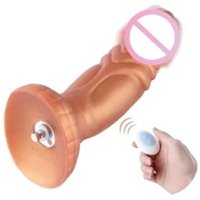 Фаллоимитатор-насадка с вибрацией Hismith Slightly Curved Vibrating Silicone Dildo Monster Series: Назначение Вагинальные