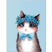 Картина по номерам. Brushme Стильный котик (GX22297): Производитель Brushme