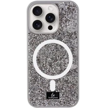Чехол для iPhone Bling World Rock Diamond with MagSafe Grey for iPhone 15 Pro Max: Цвет серый