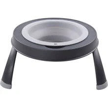 Миска одинарна Dexas Single Elevated Feeder-LG на складній підставці маленька 360 мл світло-сіра (PW130432429): Тип Миски