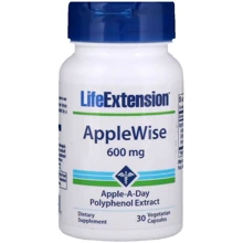 Life Extension AppleWise Polyphenol Extract 600 mg 30 Veggie Caps Полифенолы яблочные: Тип Фруктовые экстракты