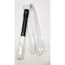 Флоггер из искусственной лакированной кожи Flirty ECO Varnish Leather - Black & White, BL-00041: Производитель Flirty