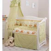 Постельный комплект 8 эл. Twins Standard Basic 4050-СB-012, Пушистые медвежата, зеленый: Тип постельный комплект