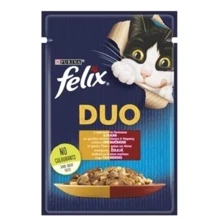 Влажный корм FELIX Fantastic Duo для взрослых кошек кусочки в желе с индейкой и печенью 85 г (7613039841174): Тип Влажный корм
