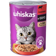 Влажный корм для котов Whiskas с говядиной в соусе 400г (5900951020902): Тип Влажный корм