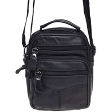 Мужская сумка через плечо Borsa Leather черная (K101b-black): Пол Мужской