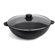 Сковорода Brizoll Wok чугунная со стеклянной крышкой 4.7л 300х103мм (W30-6): Тип сковороды ВОК