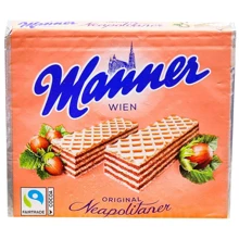 Вафли Manner Original Neopolitaner с шоколадно-фундучным кремом 75 г (9000331604275): Вес нетто 75 г