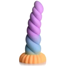 Фантазийный фаллоимитатор в форме рога Единорога Creature Cocks Mystique Silicone Unicorn Dildo: Назначение Вагинальные