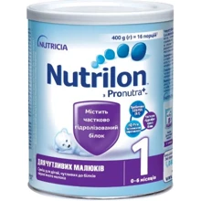 Смесь молочная сухая Nutrilon №1 для чувствительных малышей от 0 до 6 мес. 400 г (8718117612802): Тип Смеси молочные