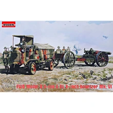 Модель Roden Армейский 3-тонный грузовой автомобиль FWD Model B с гаубицей Mk.VI (RN713): Производитель RODEN