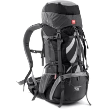 Рюкзак туристический Naturehike NH70B070-B 70 л + 5 л черно-серый