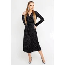 Платье Leo-Pride PF2515 46 черное повседневное удлиненное миди: Состав Эластан, Полиэстер