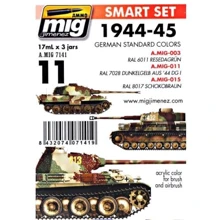 Набор акриловых красок AMMO A-MIG-7141: Cтандартные цвета немецкой бронетехники 1944-1945: Производитель MIG (AMMO)