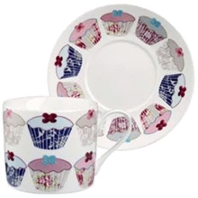 Чашка з блюдцем Churchill CUPCAKES TPRC00181 (0.2 л): undefined undefined