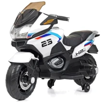 Детский электромотоцикл 2 колесный Bambi Racer BMW белый (M 4272EL-1): Вид мотоцикл