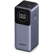 Зовнішній акумулятор Ugreen Power Bank 12000mAh 100W Grey (PB724): Ємність батареї, мАг 12000
