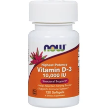 Now Foods Vitamin D-3 10,000 IU Softgels 120 caps Now Foods Vitamin D-3 10,000 IU Softgels 120 caps