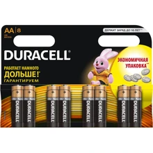 Батарейки Duracell Basic AА алкалиновые 1.5V LR6 8шт. (5000394006522): undefined undefined