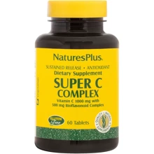 Супер Комплекс Витамина С с Биофлавоноидами Nature's Plus Super C Complex, 1000/500 mg, 60 Tablets (NTP2479): Тип Витамин C