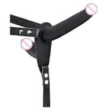 Двойной страпон Fetish Tentation Strap-On with Double Dildo Black: Для кого Для женщин