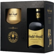 Джин Gold Grail в подарочной упаковке с бокалом 42% 0.5 л (EV5600702555386): Объем, л 0.5