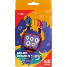 Олівці кольорові тригранні Kite Jolliers Jumbo K19-048-5, 12 шт.: Тип кольорові