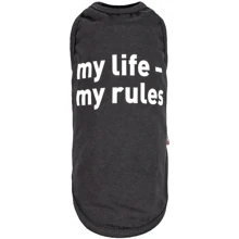 Борцовка Pet Fashion черная my life - my rules M (4823082414406): Тип Майки