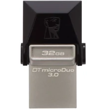 USB-флешка Kingston 32GB DataTraveler MicroDuo USB 3.0/microUSB Black/Silver (DTDUO3/32GB): Стандарт USB USB 3.0