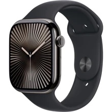 Apple Watch Series 10 42mm GPS + Cellular Slate Titanium Case with Black Sport Band - S/M (MWXG3): Размер корпуса 42mm