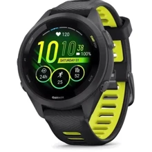 Смарт-часы Garmin Forerunner 265S Black Bezel and Case with Black/Amp Yellow Silicone Band (010-02810-13): Дисплей 1.1" AMOLED (360x360)